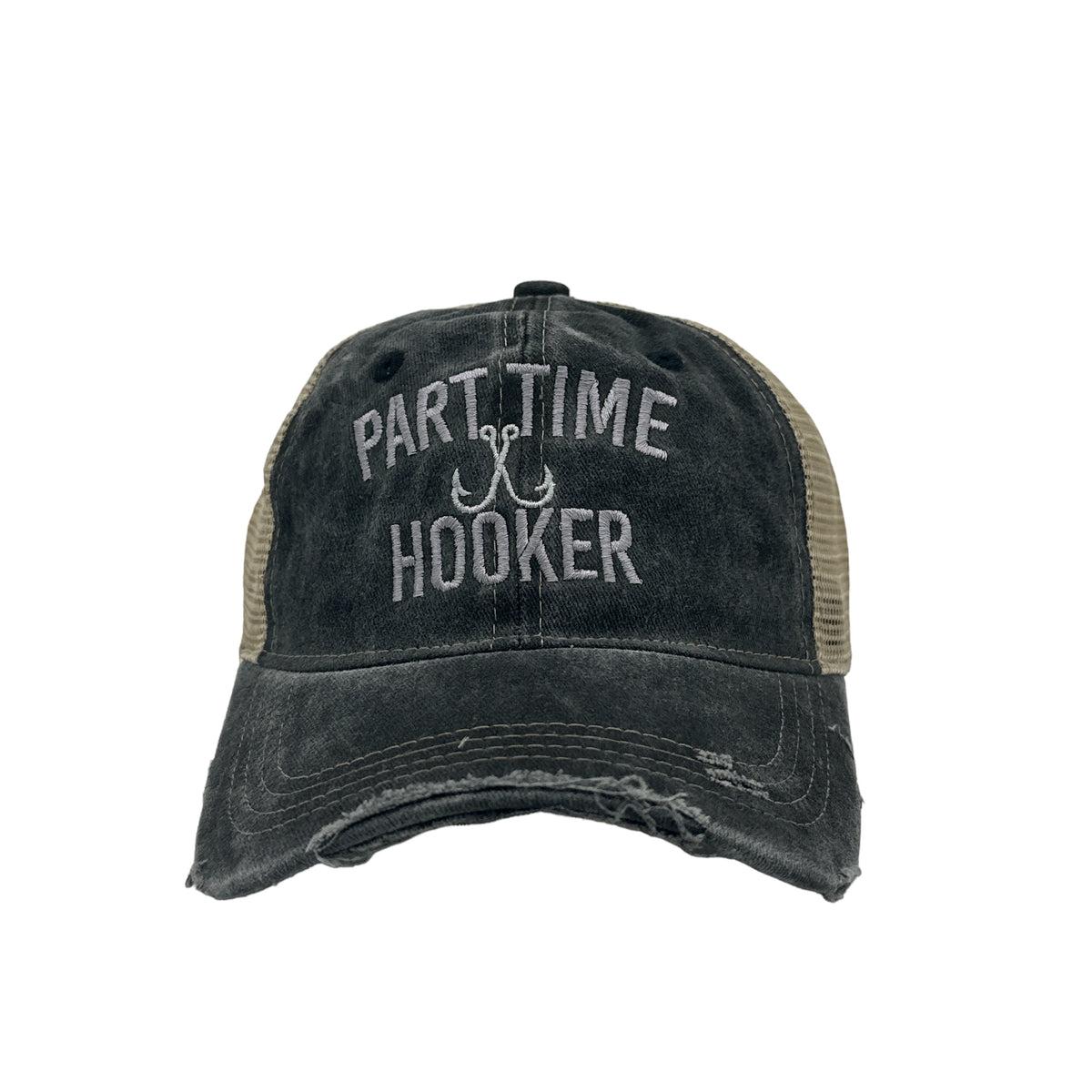 Funny Trucker Black - Part Time Hooker Part Time Hooker Nerdy Fishing sarcastic Tee