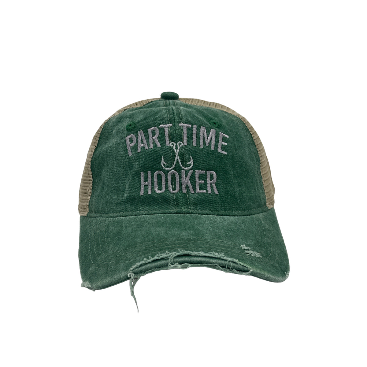 Funny Trucker Green - Part Time Hooker Part Time Hooker Nerdy Fishing sarcastic Tee