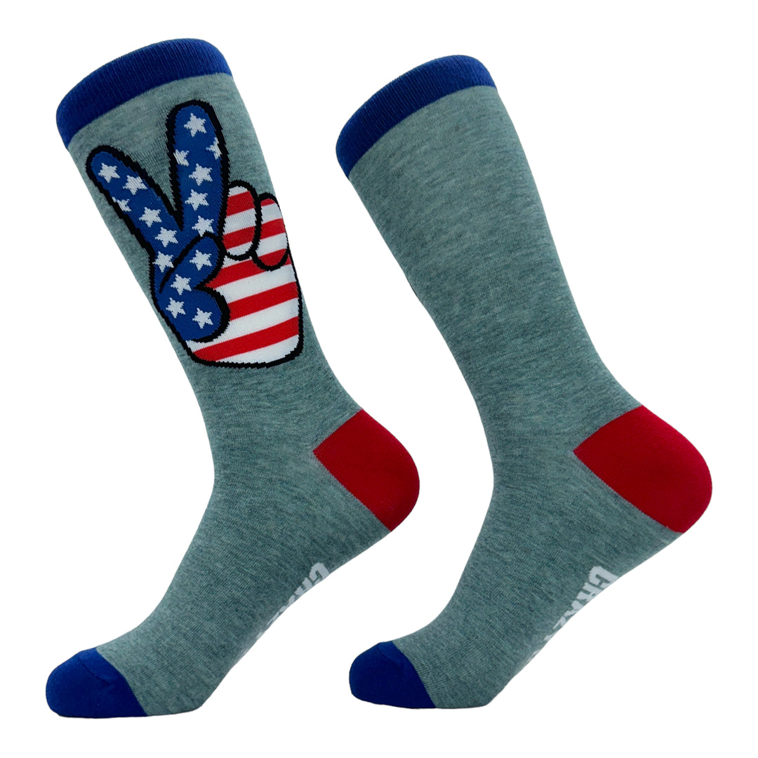 Women's USA Peace Hands Socks