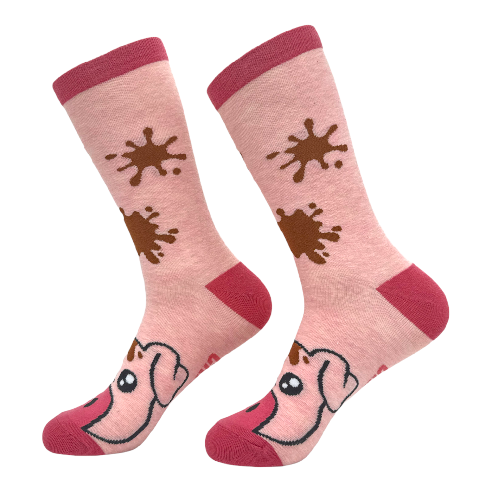 Funny Muddy Pig Women's Muddy Pig Sock Nerdy Animal Tee
