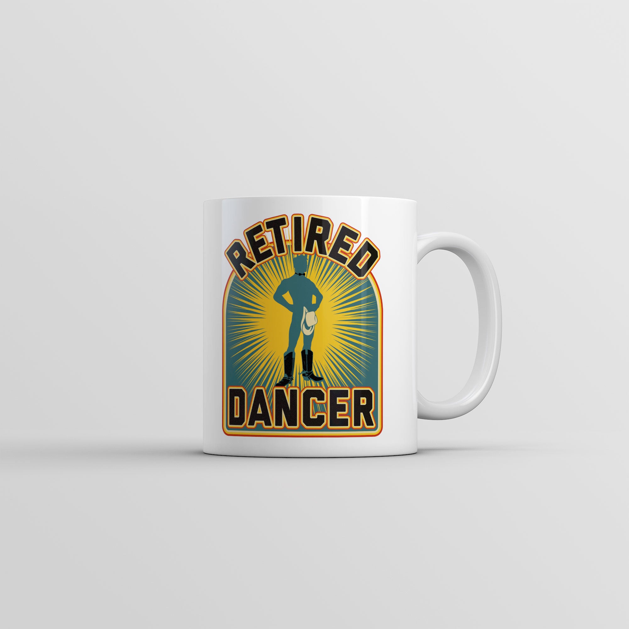 Funny White Retired Dancer Coffee Mug Nerdy Sarcastic Tee