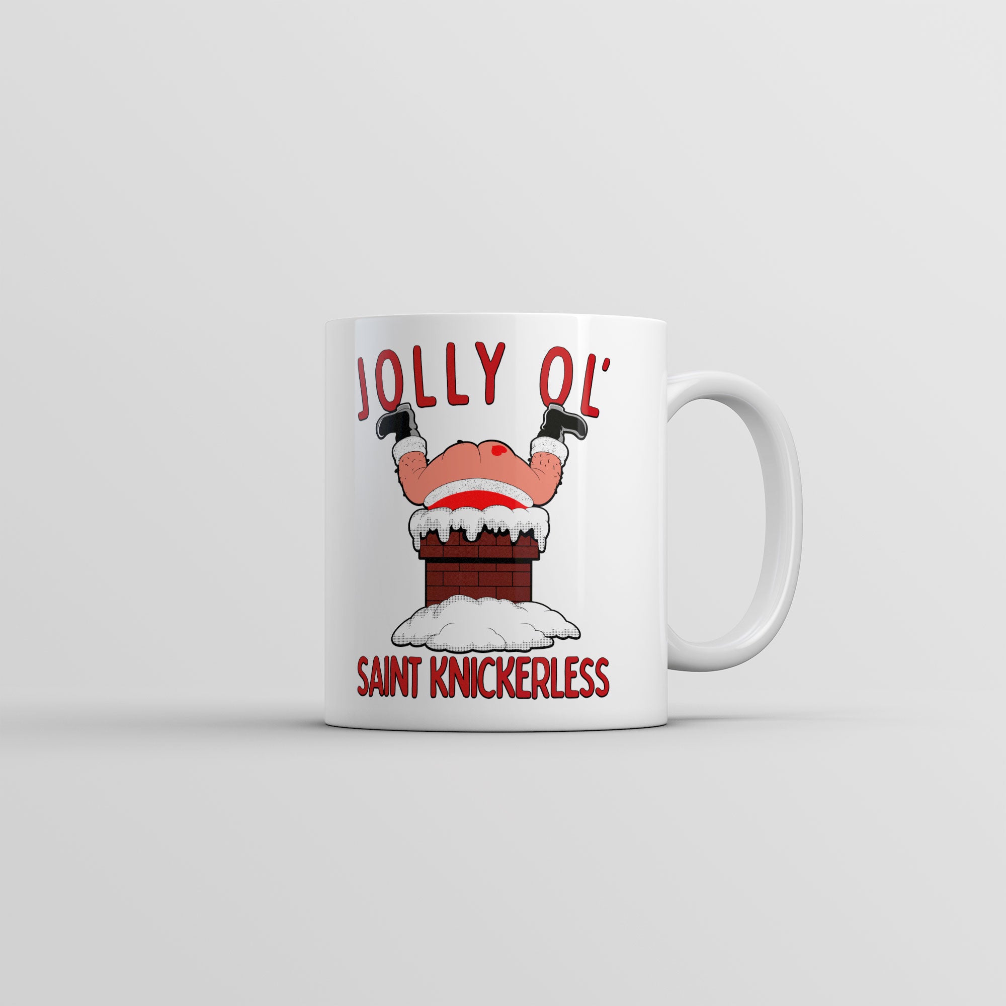 Funny White Jolly Ol Saint Knickerless Coffee Mug Nerdy Christmas Sarcastic Tee