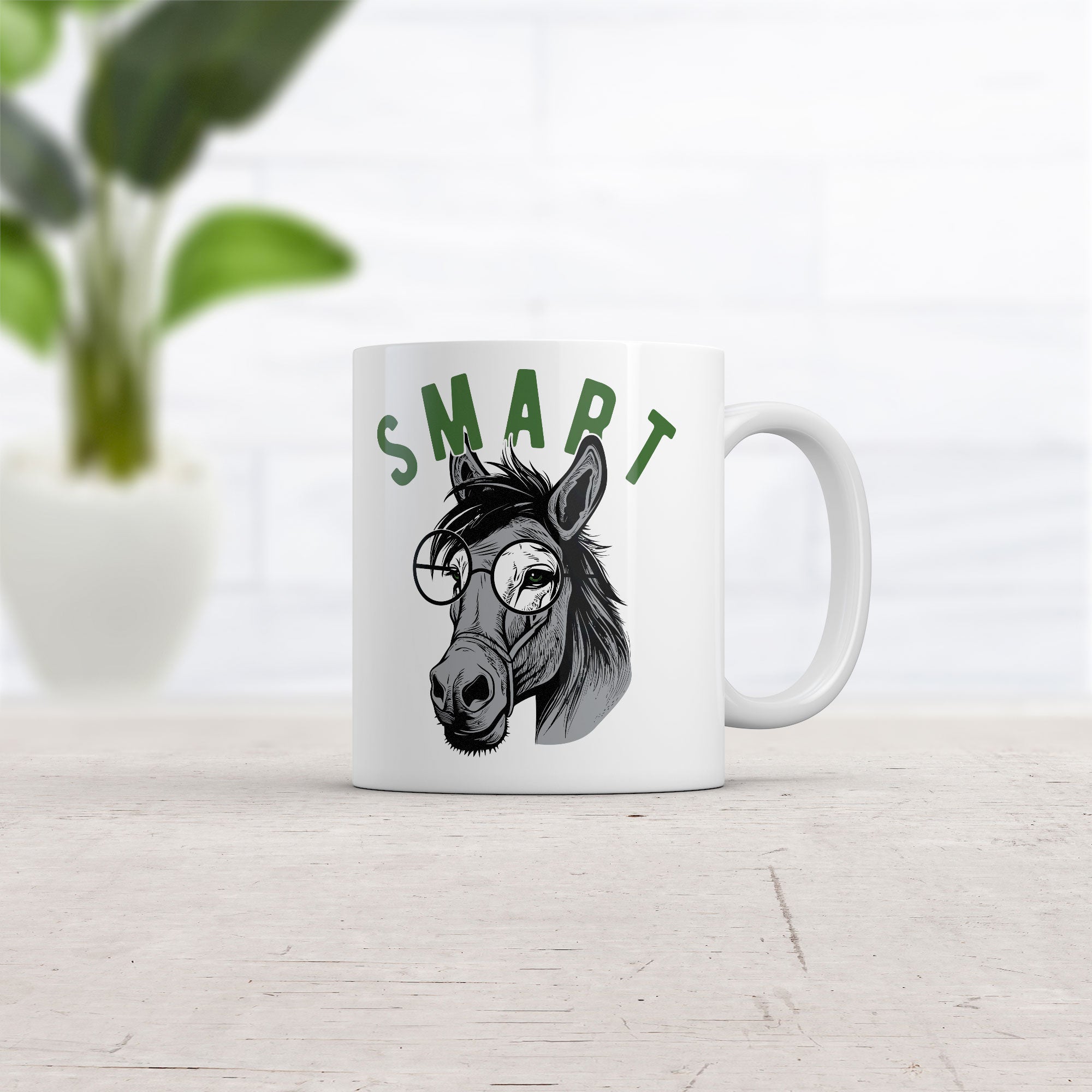Funny White Smart Ass Coffee Mug Nerdy sarcastic Animal Tee