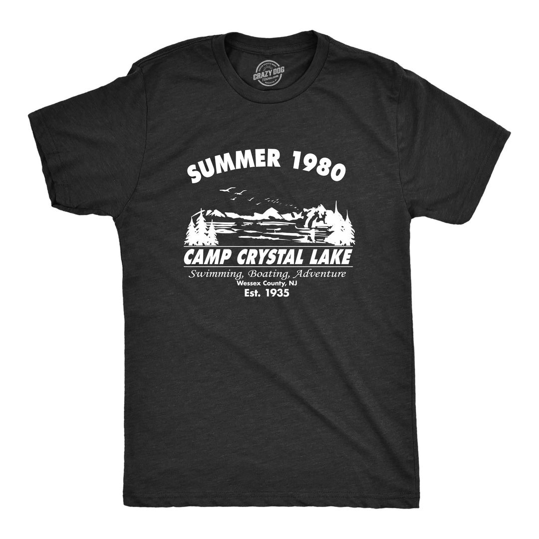 Funny Heather Black Summer 1980 Camp Crystal Lake Mens T Shirt Nerdy Halloween TV & Movies Camping Retro Tee