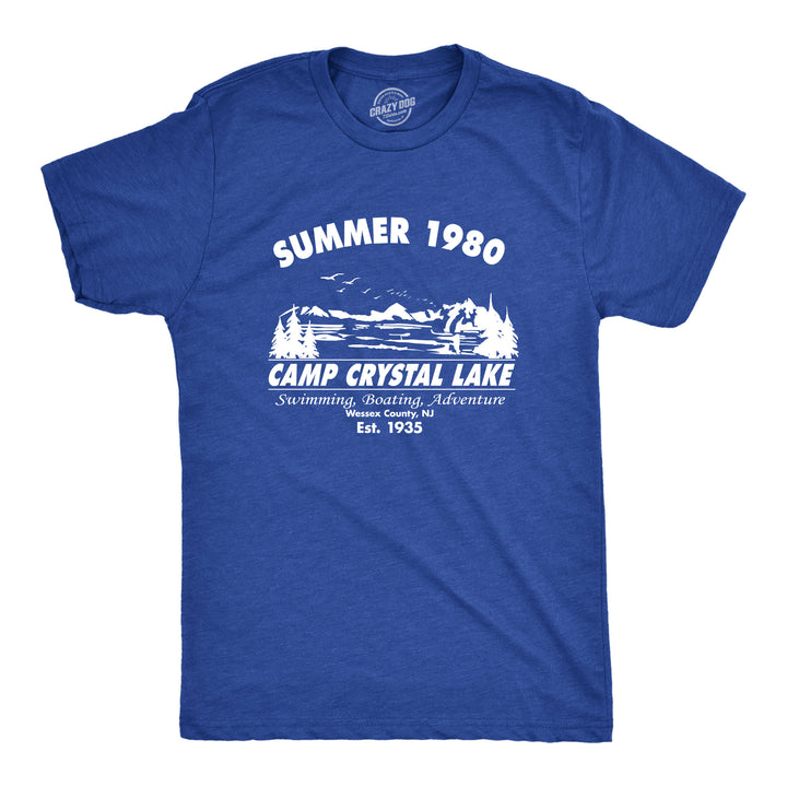 Funny Heather Royal Summer 1980 Camp Crystal Lake Mens T Shirt Nerdy Halloween TV & Movies Camping Retro Tee