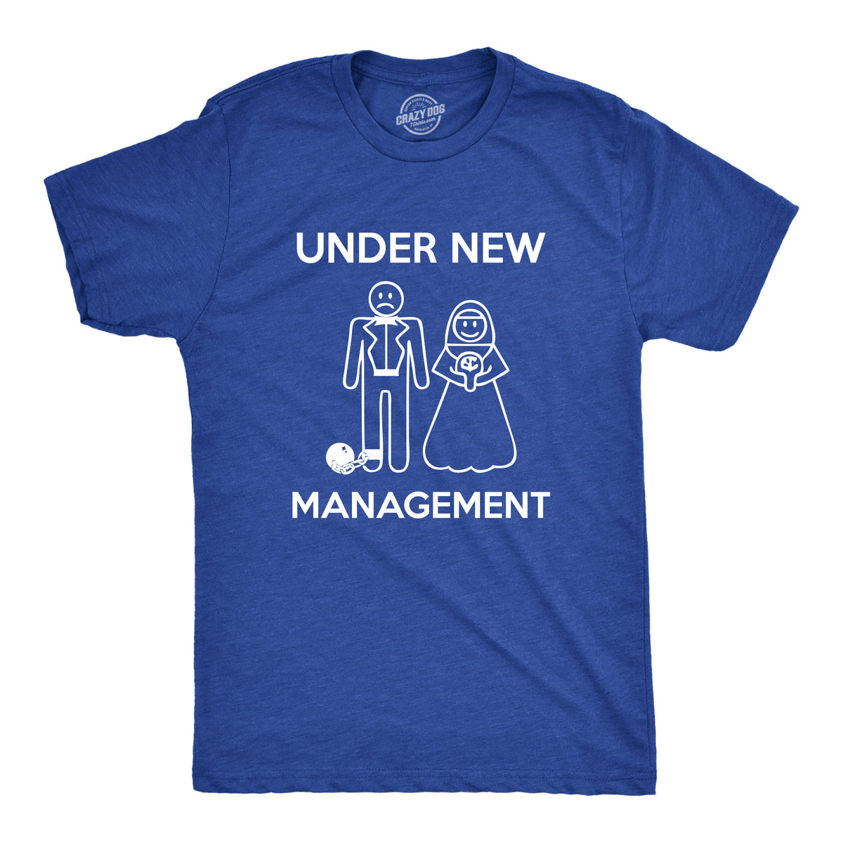 Funny Heather Royal Under New Management Mens T Shirt Nerdy Wedding Tee