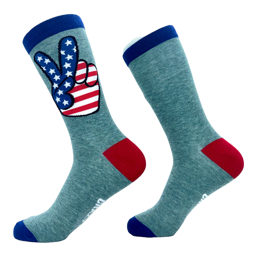 Men's USA Peace Hands Socks
