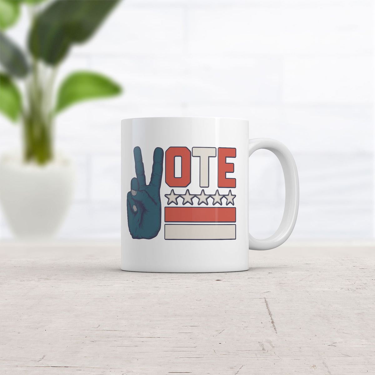 Vote Peace Hand Mug
