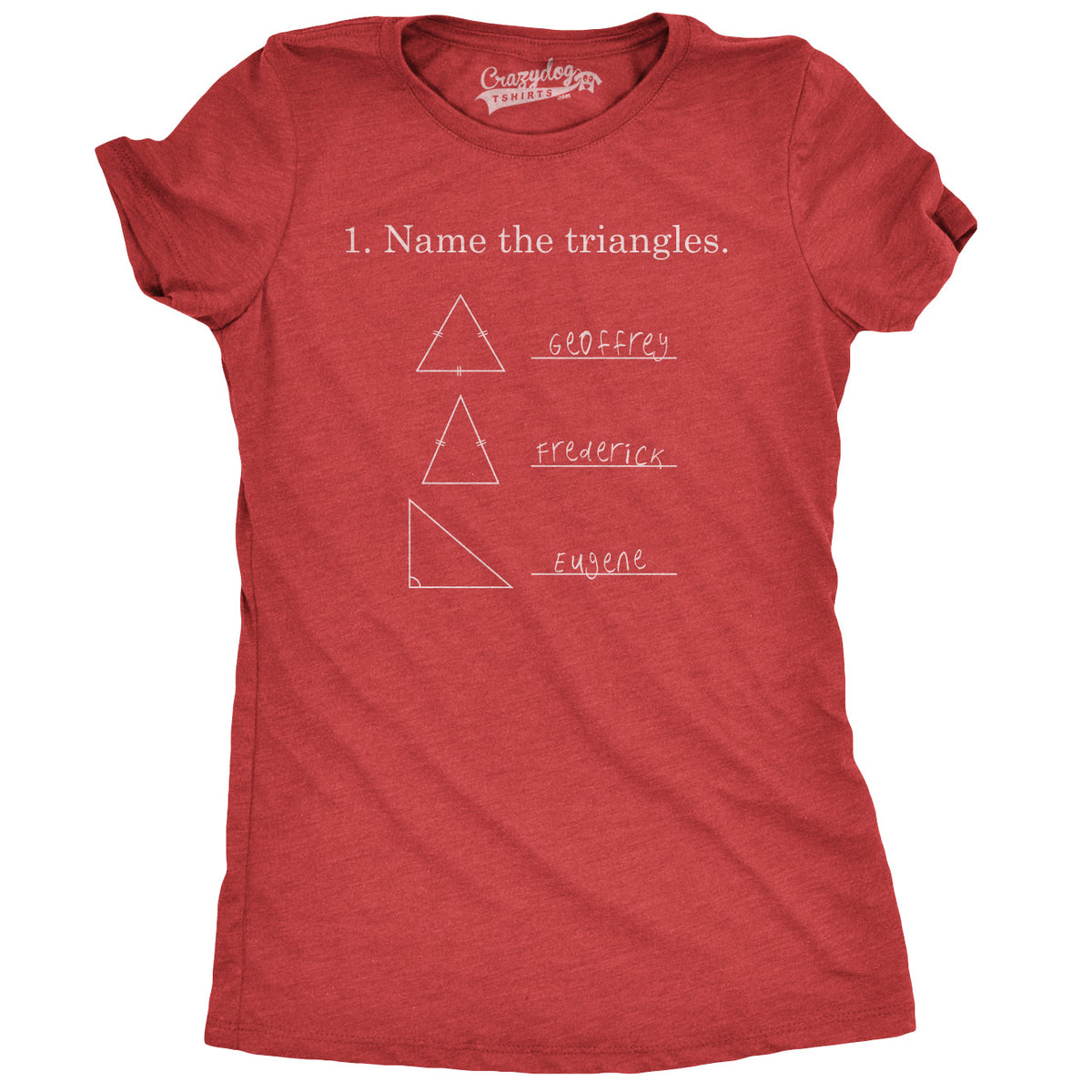 Funny Red Name The Triangles Womens T Shirt Nerdy Science Sarcastic Tee
