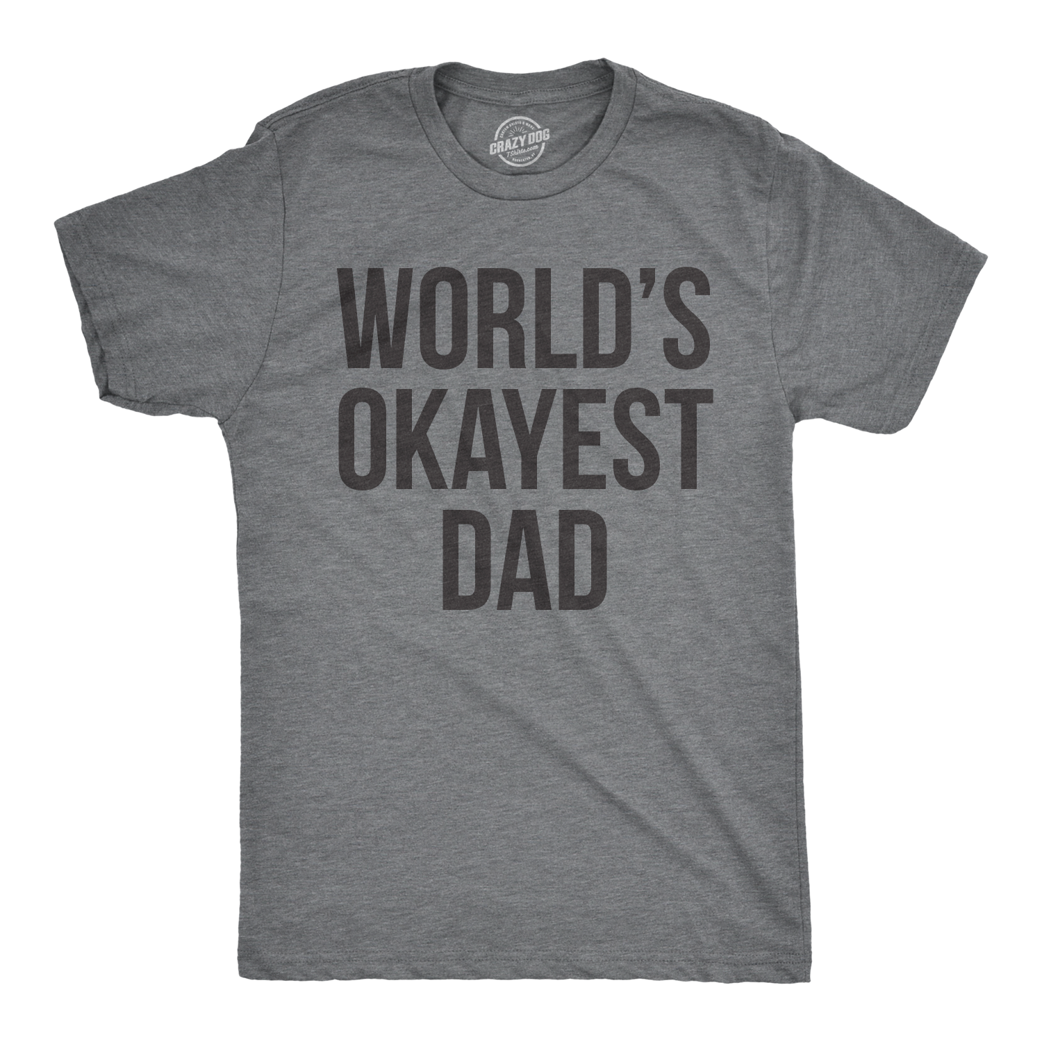 Funny World's Okayest Dad Mens T Shirt Nerdy Father's Day Okayest Sarcastic Tee