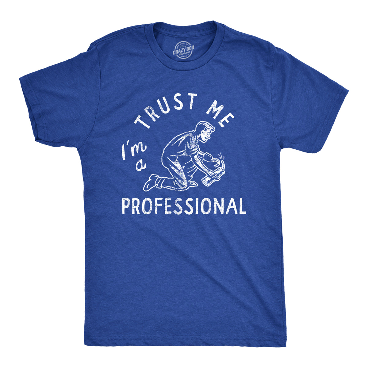 Funny Heather Royal Trust Me Im A Professional Mens T Shirt Nerdy Fourth of July Sarcastic Tee