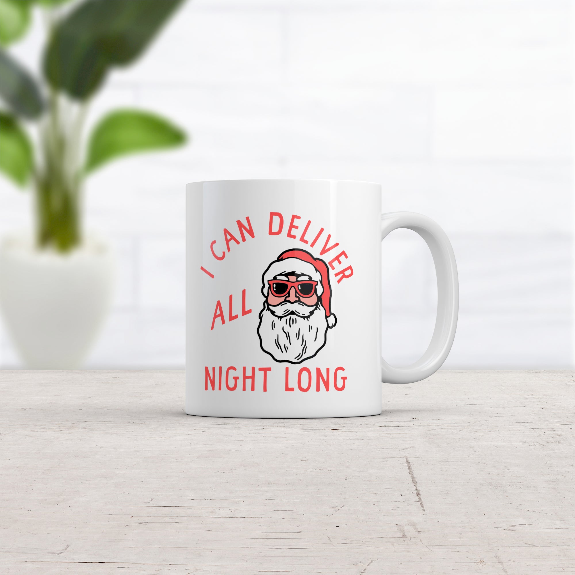 Funny White I Can Deliver All Night Long Coffee Mug Nerdy Christmas Sex Tee