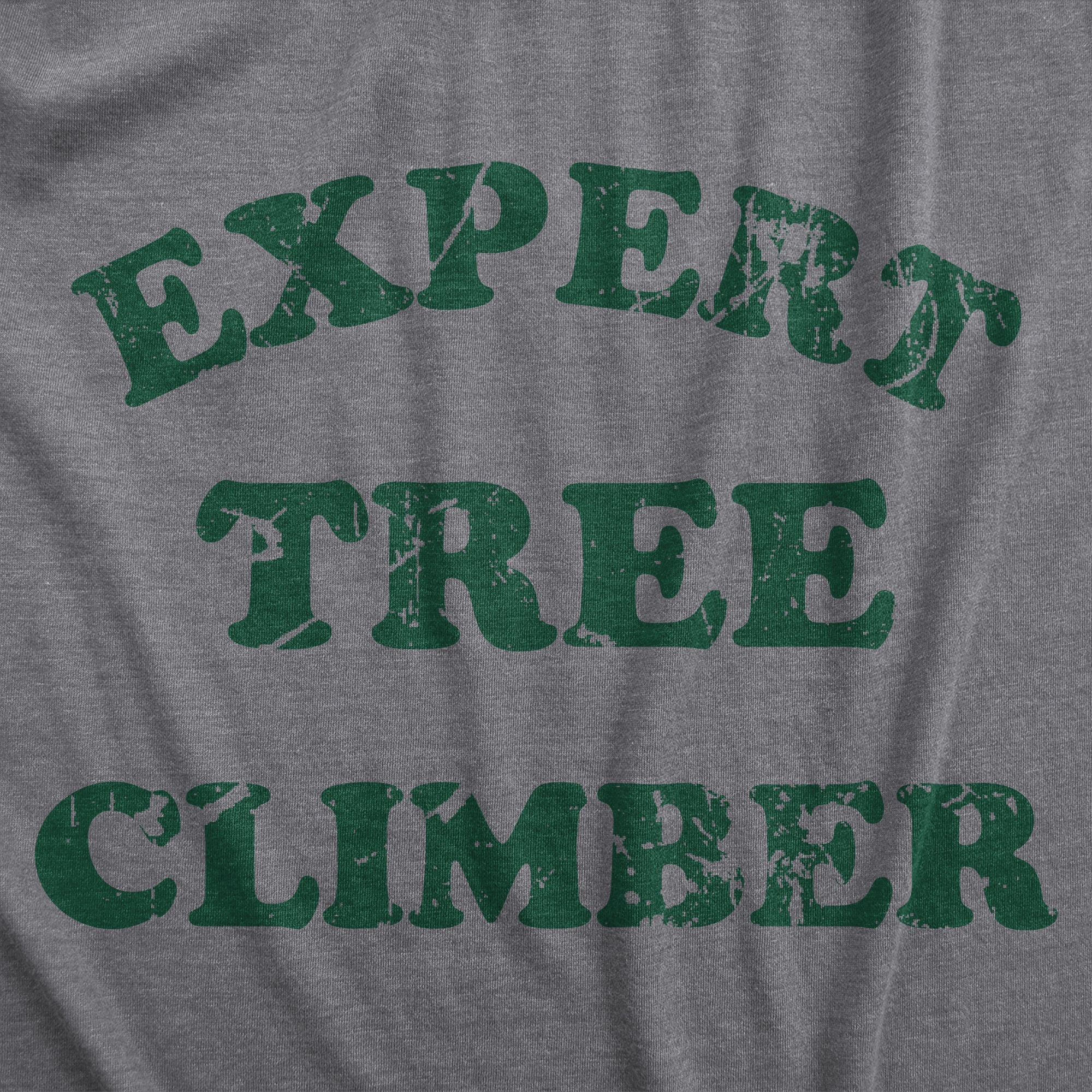 Funny Dark Heather Grey - CLIMBER Expert Tree Climber Youth T Shirt Nerdy Sarcastic Tee