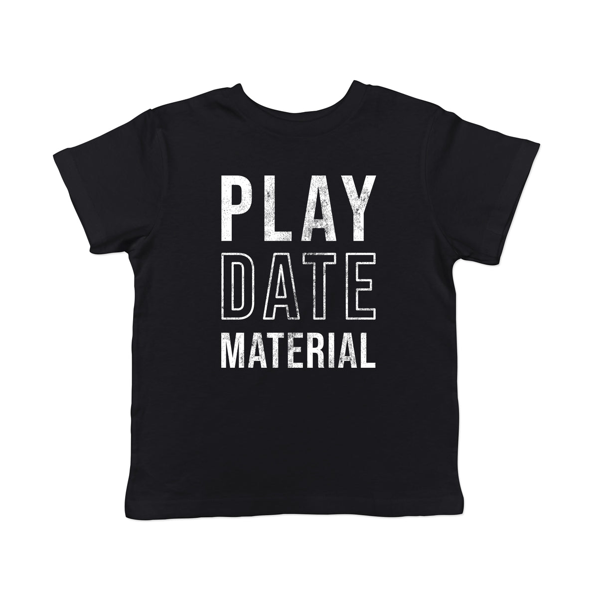 Funny Heather Black - PLAY Play Date Material Toddler T Shirt Nerdy Sarcastic Tee