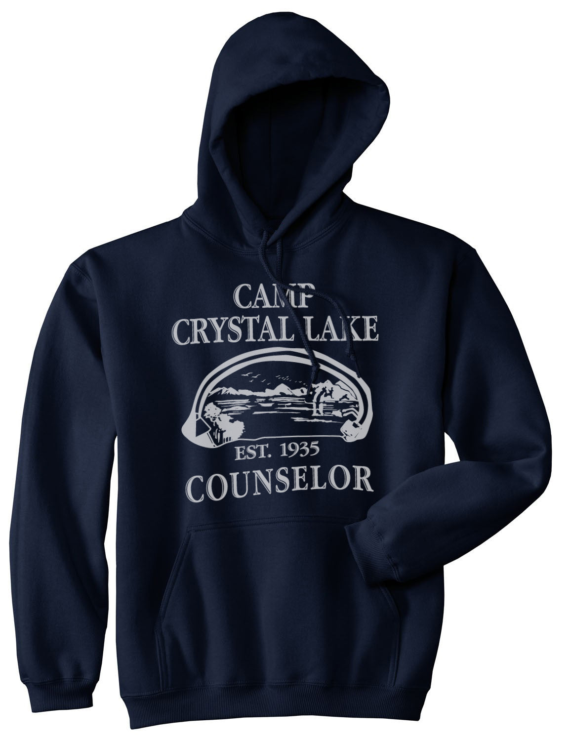 Funny Navy Camp Crystal Lake Counselor Hoodie Nerdy Halloween Camping TV &amp; Movies Retro Tee