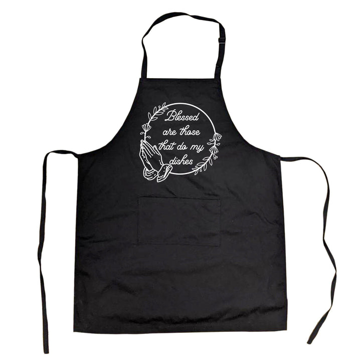 Blessed Are Those That Do My Dishes Cookout Apron - Crazy Dog T-Shirts