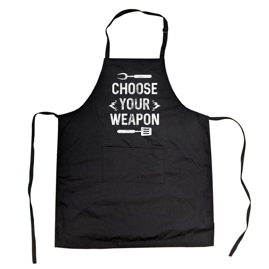 Choose Your Weapon Cookout Apron - Crazy Dog T-Shirts