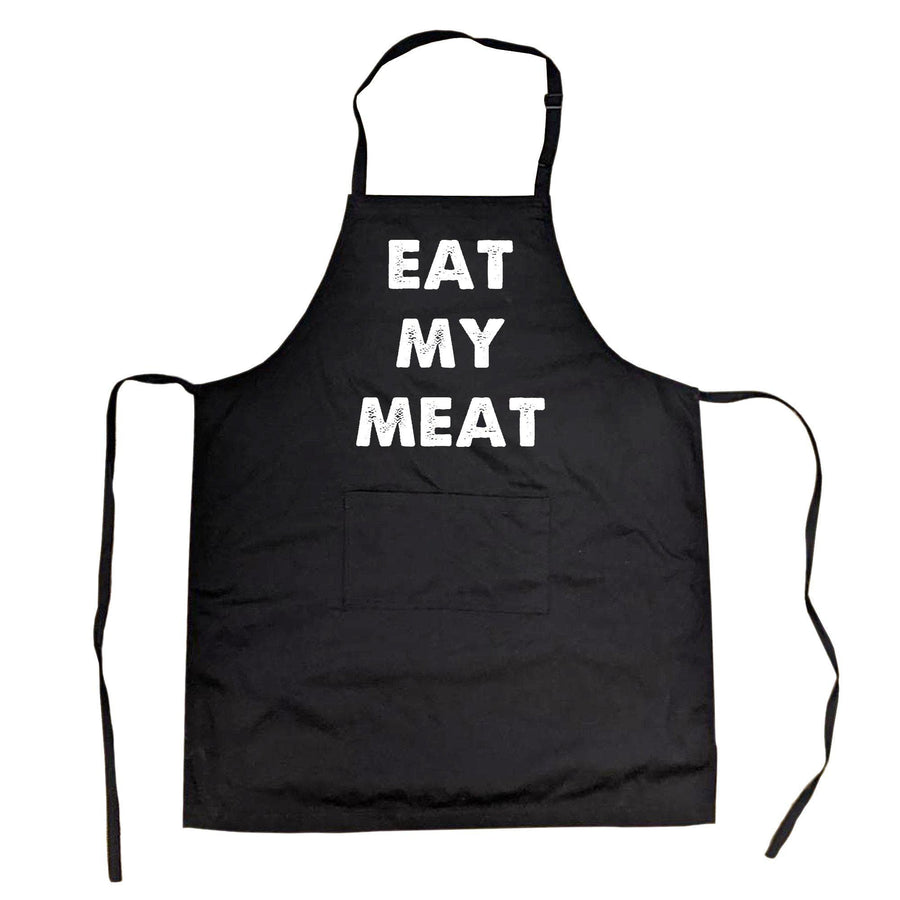 Eat My Meat Cookout Apron - Crazy Dog T-Shirts