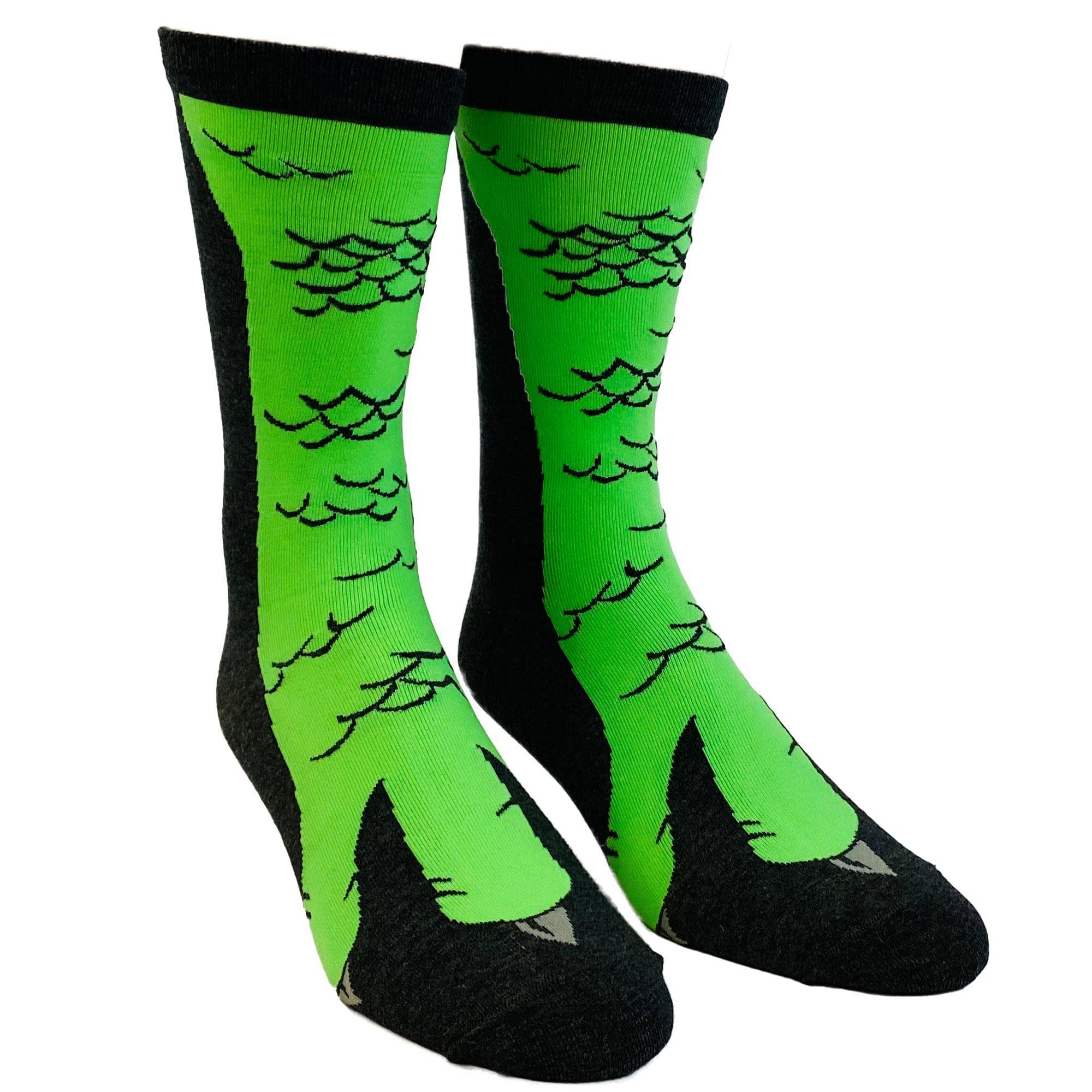 Men's Dinosaur Foot Socks - Crazy Dog T-Shirts