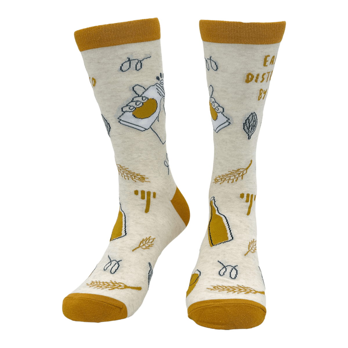 Men&#39;s Easily Distracted By Beer Socks  -  Crazy Dog T-Shirts