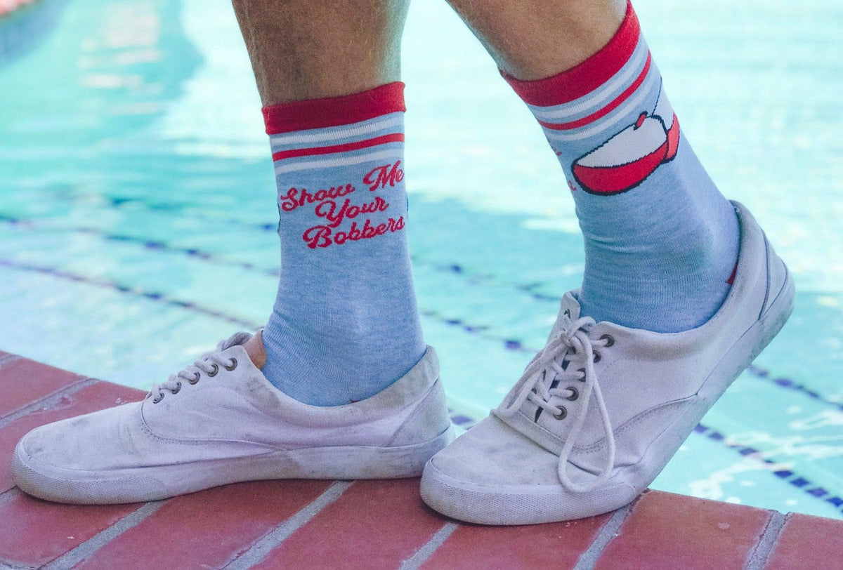Men&#39;s Show Me Your Bobbers Socks  -  Crazy Dog T-Shirts