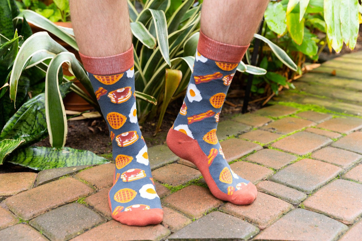 Mens Bacon And Eggs Socks  -  Crazy Dog T-Shirts