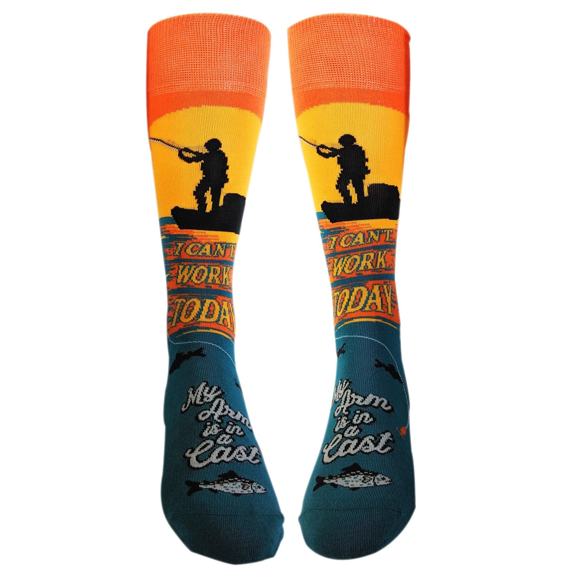 Mens I Can't Work Today My Arm Is In A Cast Socks  -  Crazy Dog T-Shirts