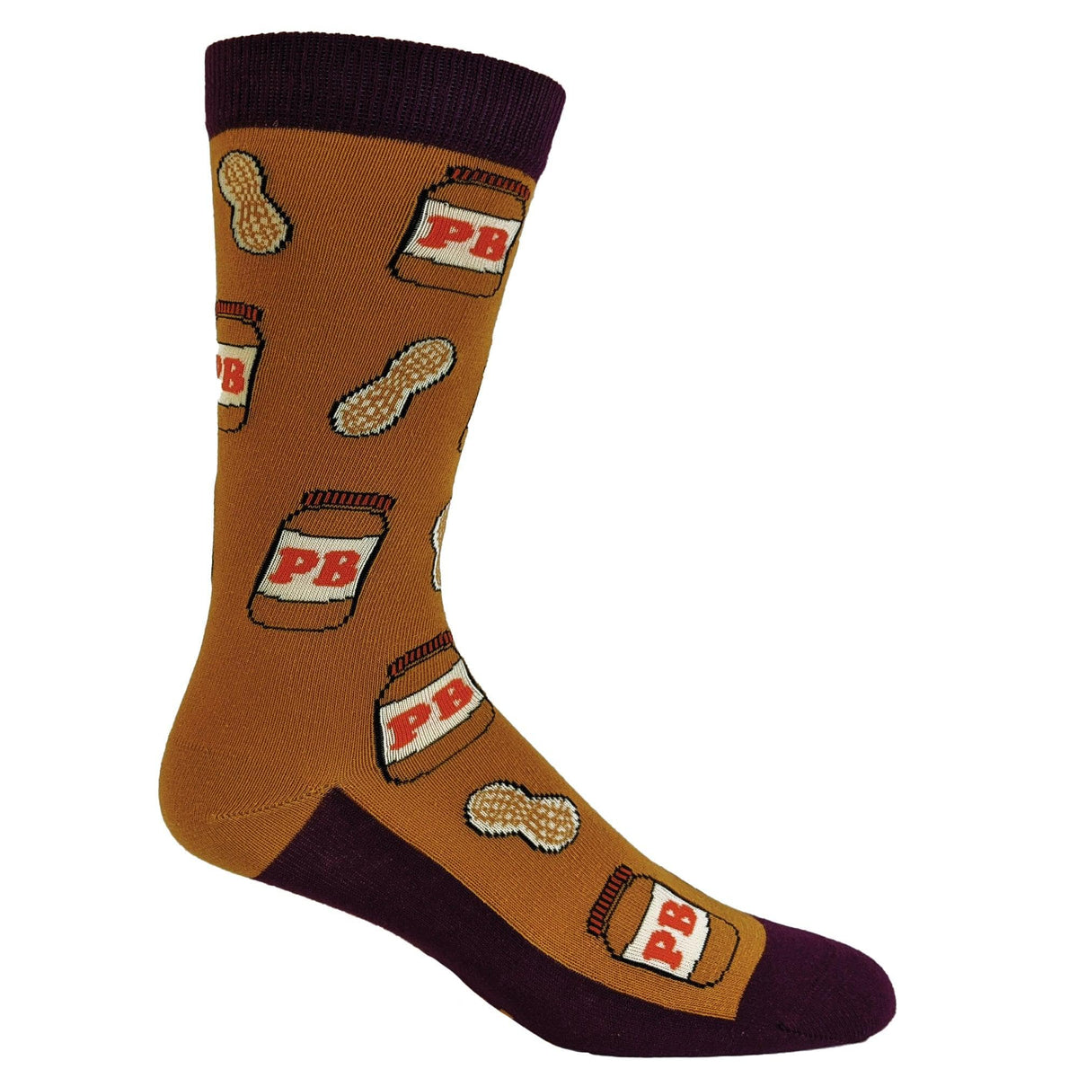 Mens Peanut Butter And Jelly Socks  -  Crazy Dog T-Shirts