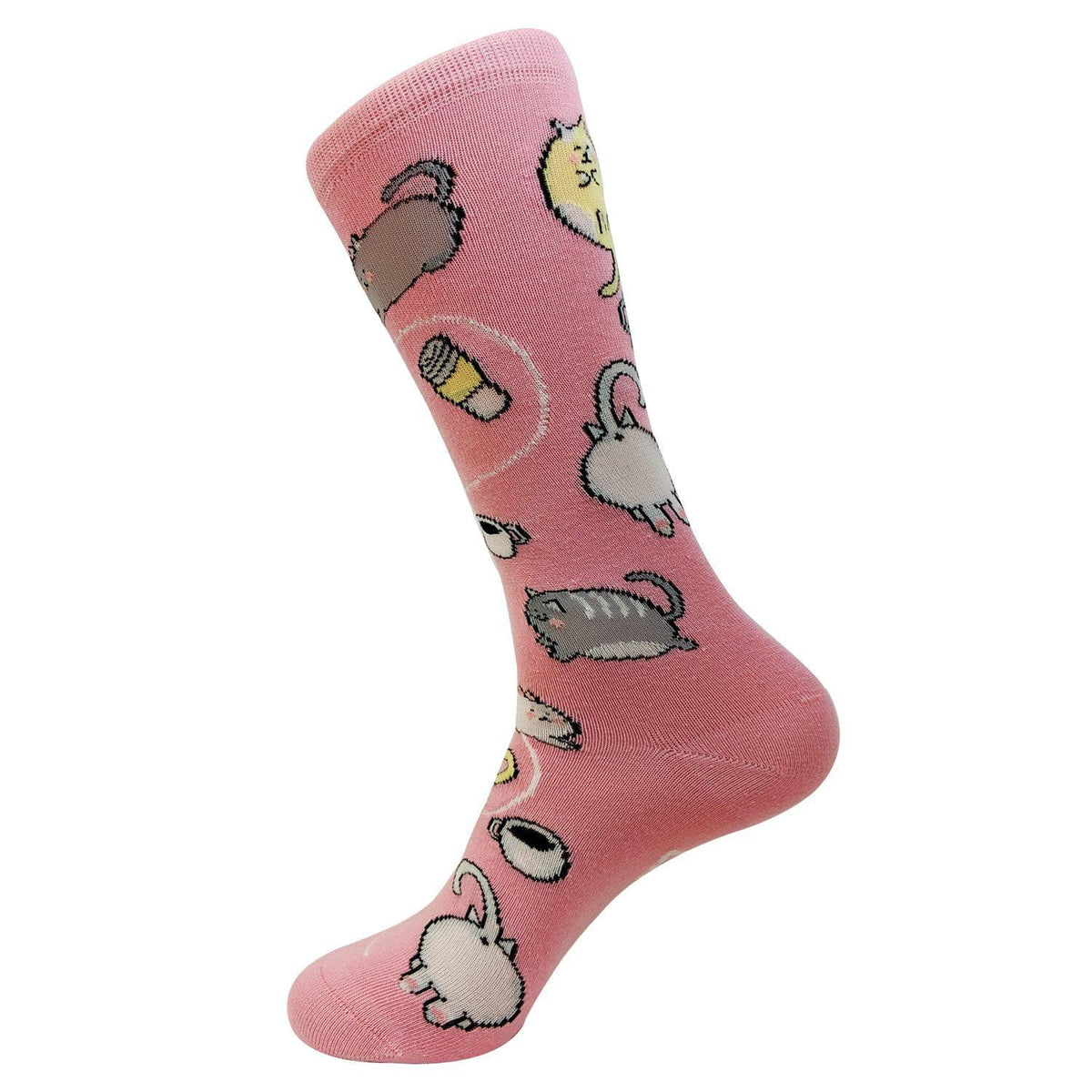Women Cats And Coffee Kind Of Girl Socks - Crazy Dog T-Shirts