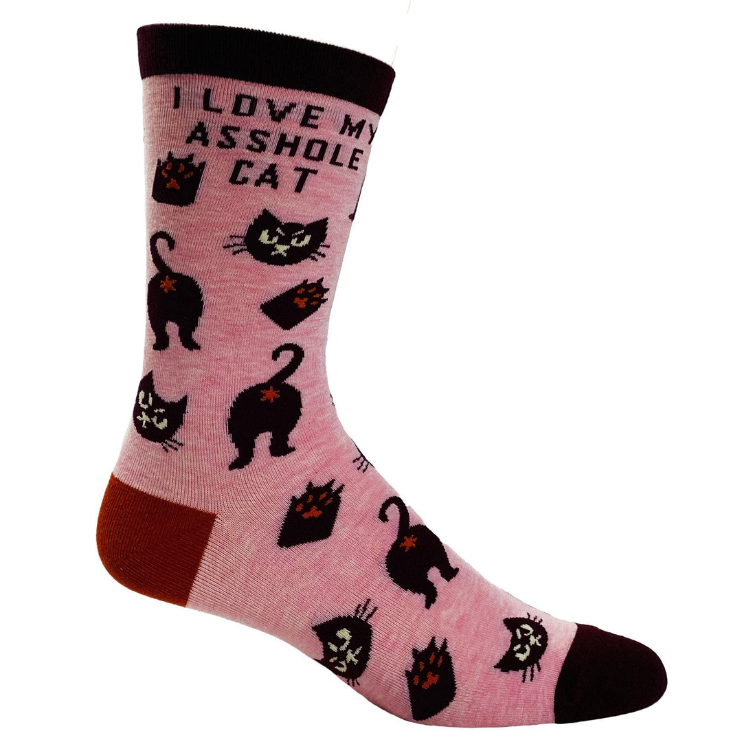 Women's I Love My Asshole Cat Socks - Crazy Dog T-Shirts