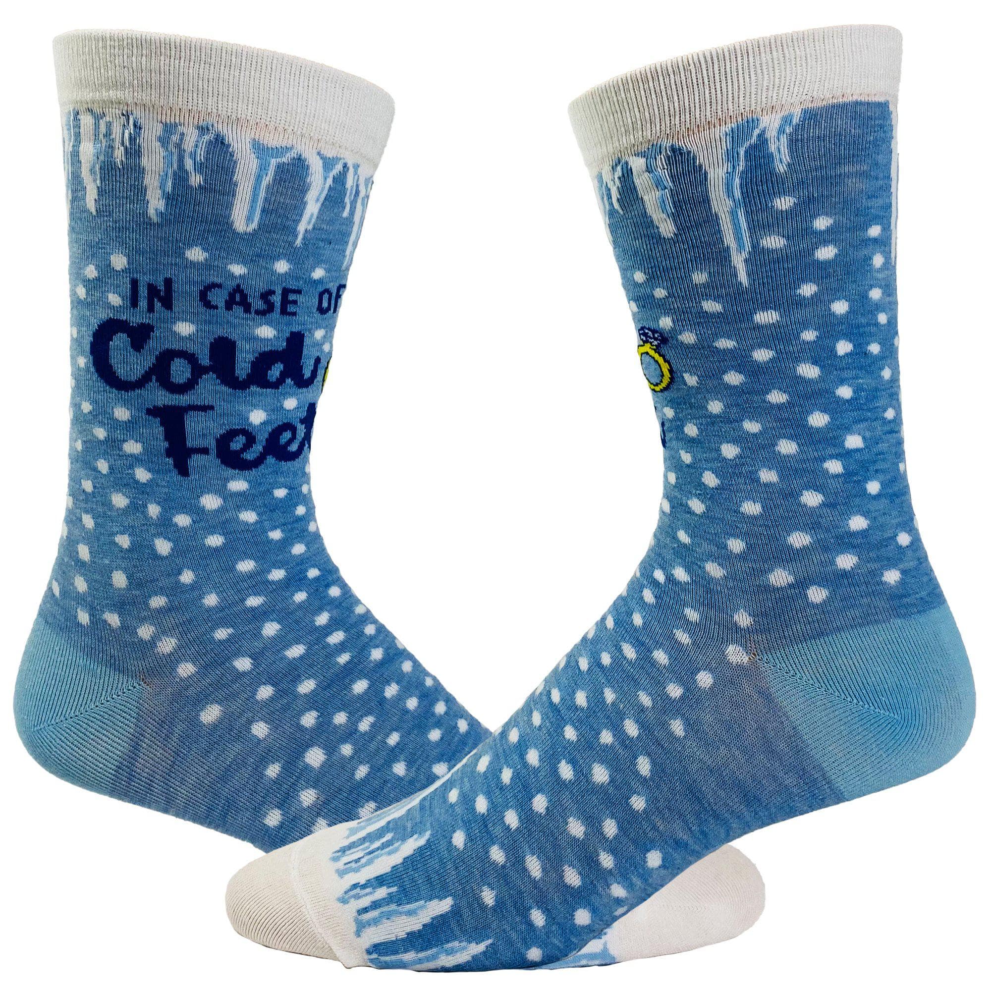 Women's In Case Of Cold Feet Socks - Crazy Dog T-Shirts
