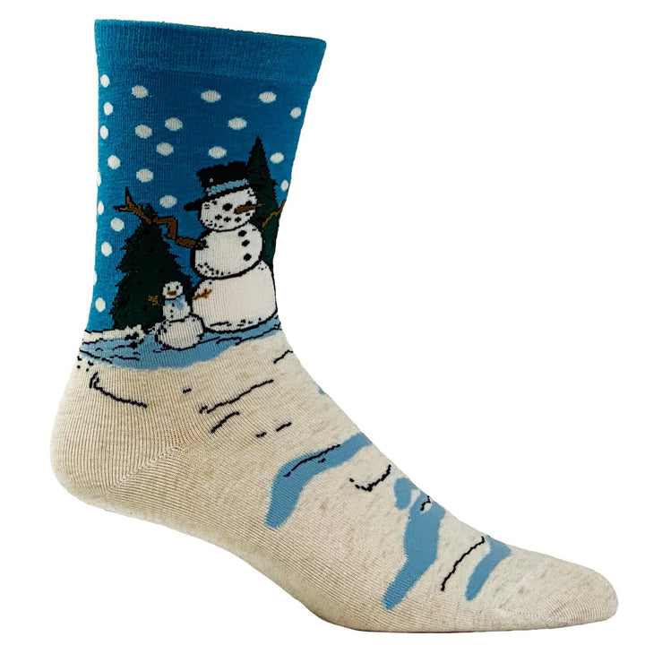 Women's Snowman Socks - Crazy Dog T-Shirts