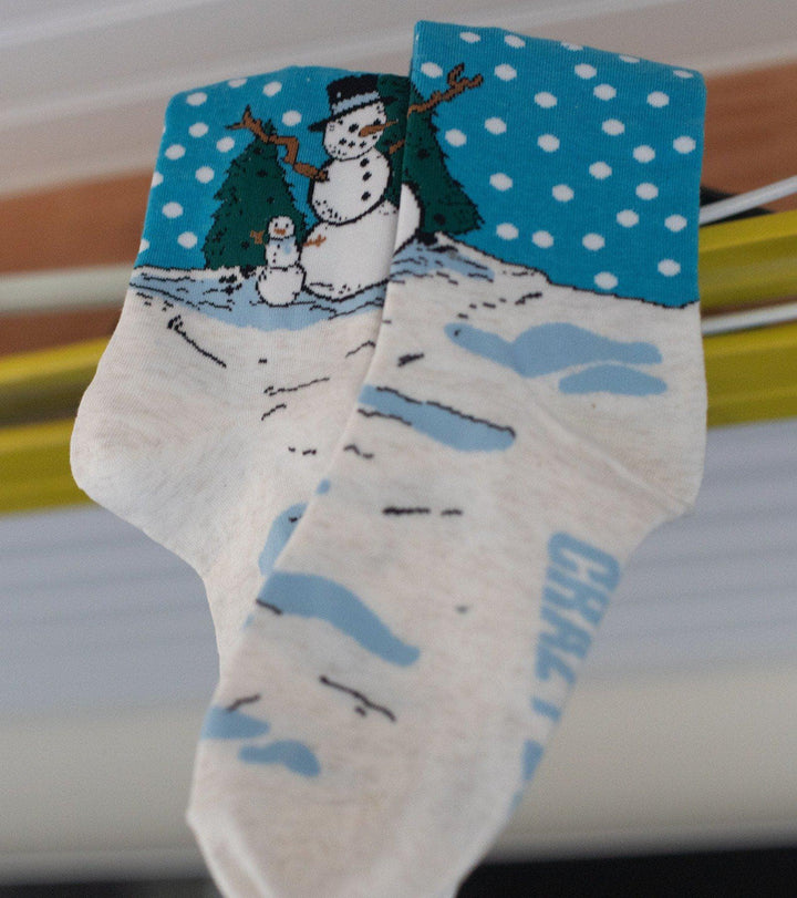 Women's Snowman Socks - Crazy Dog T-Shirts