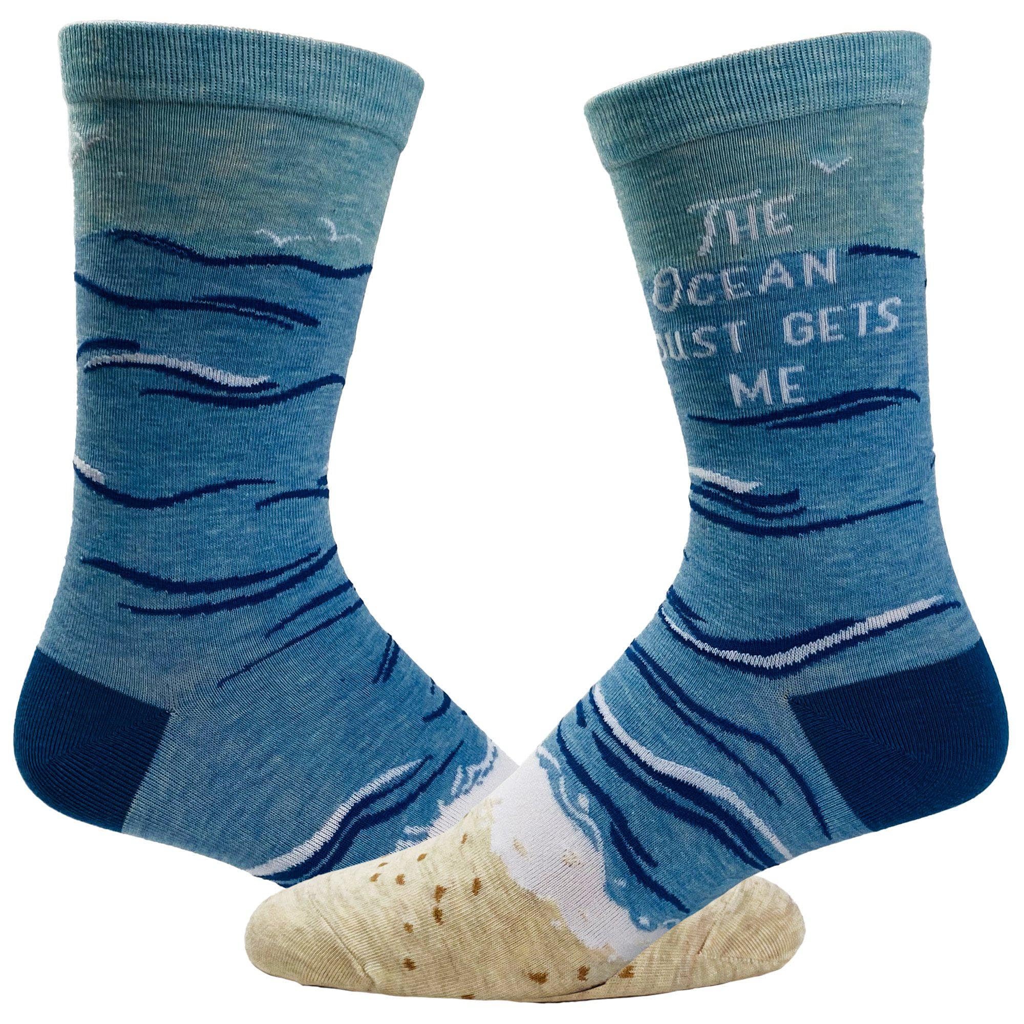 Women's The Ocean Just Gets Me Socks - Crazy Dog T-Shirts