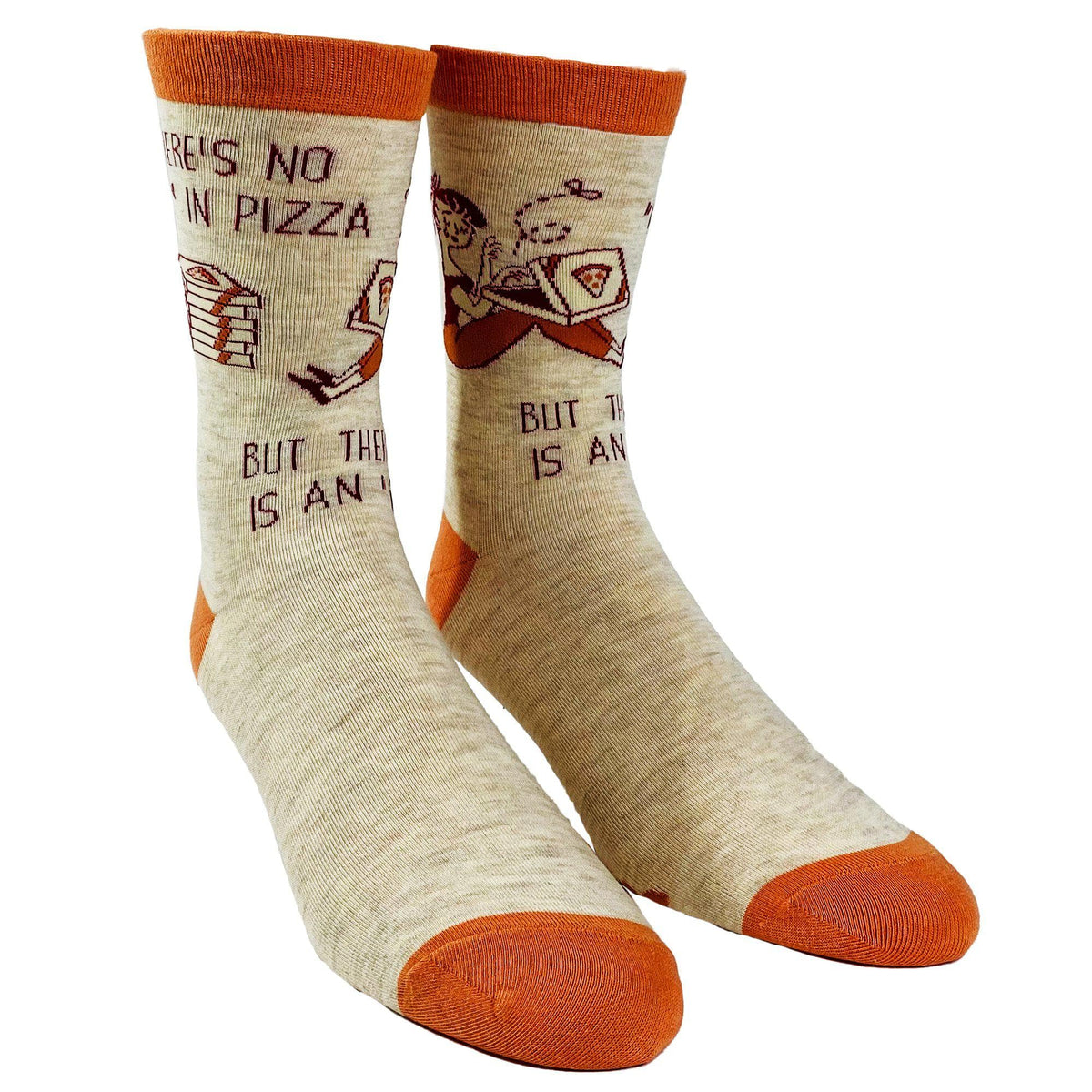 Women&#39;s There Is No &quot;We&quot; In Pizza Socks  -  Crazy Dog T-Shirts