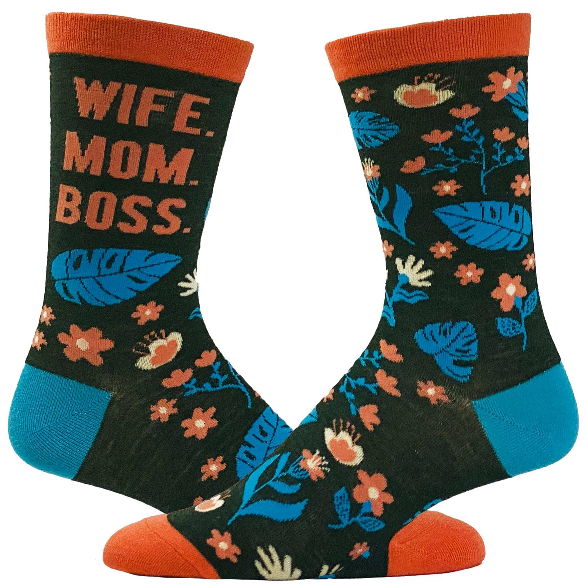 Women's Wife Mom Boss Socks - Crazy Dog T-Shirts