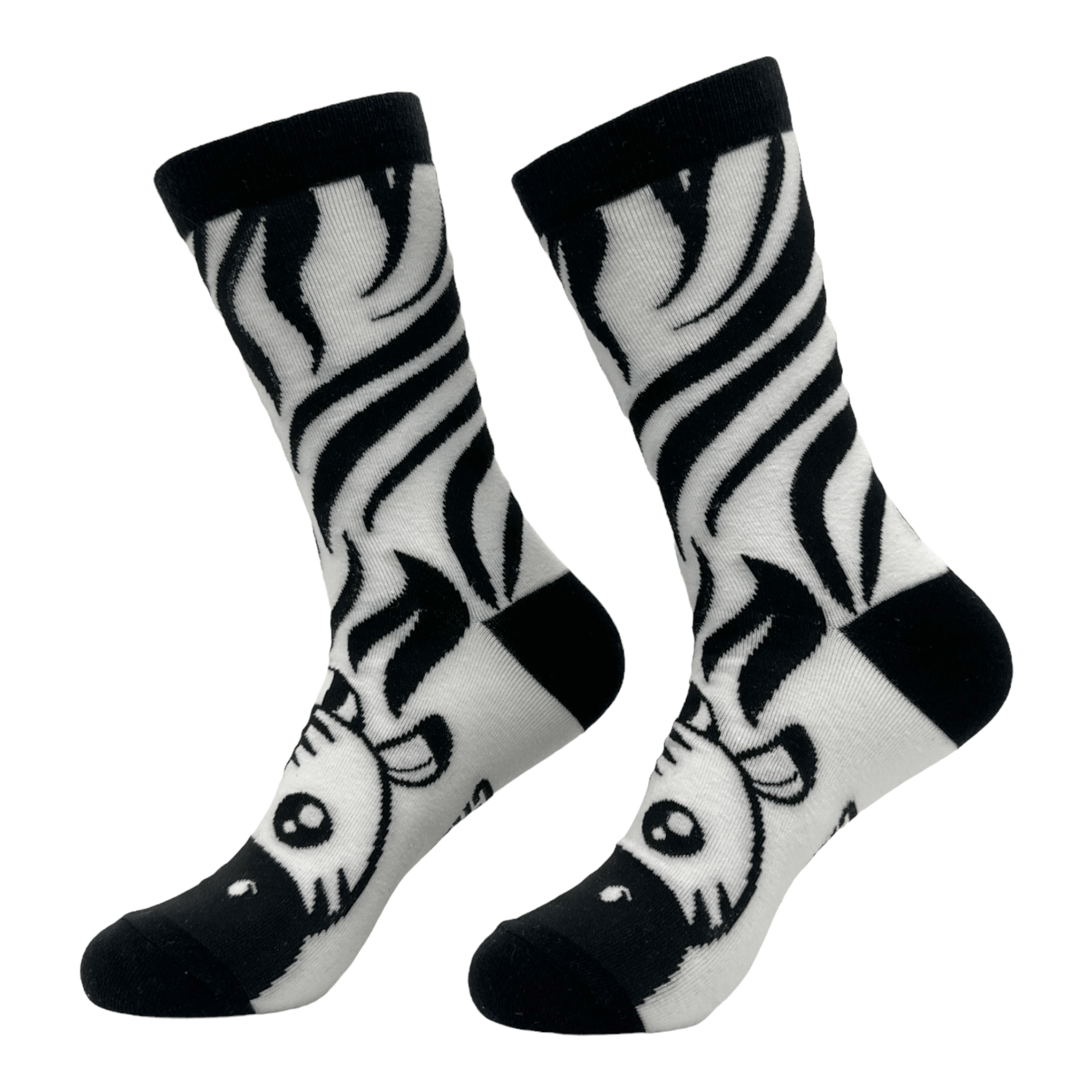 Women's Zebra Socks  -  Crazy Dog T-Shirts