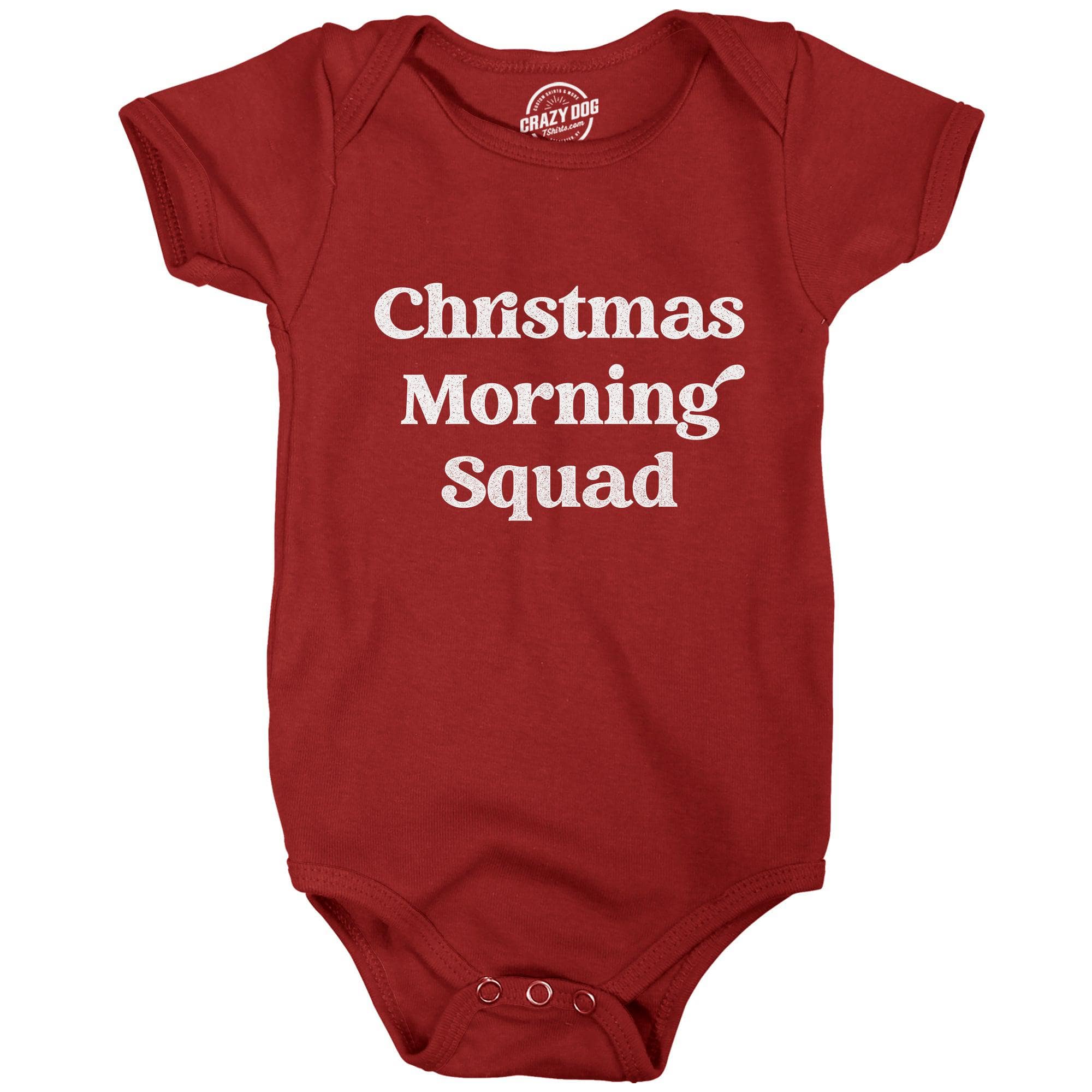 Christmas Morning Squad Baby Bodysuit  -  Crazy Dog T-Shirts