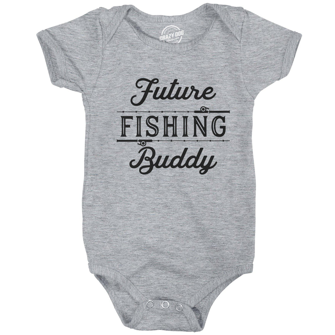 Future Fishing Buddy Baby Bodysuit - Crazy Dog T-Shirts
