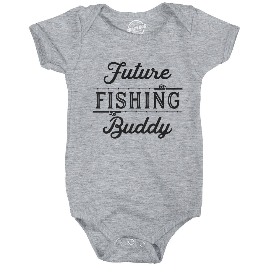 Future Fishing Buddy Baby Bodysuit - Crazy Dog T-Shirts