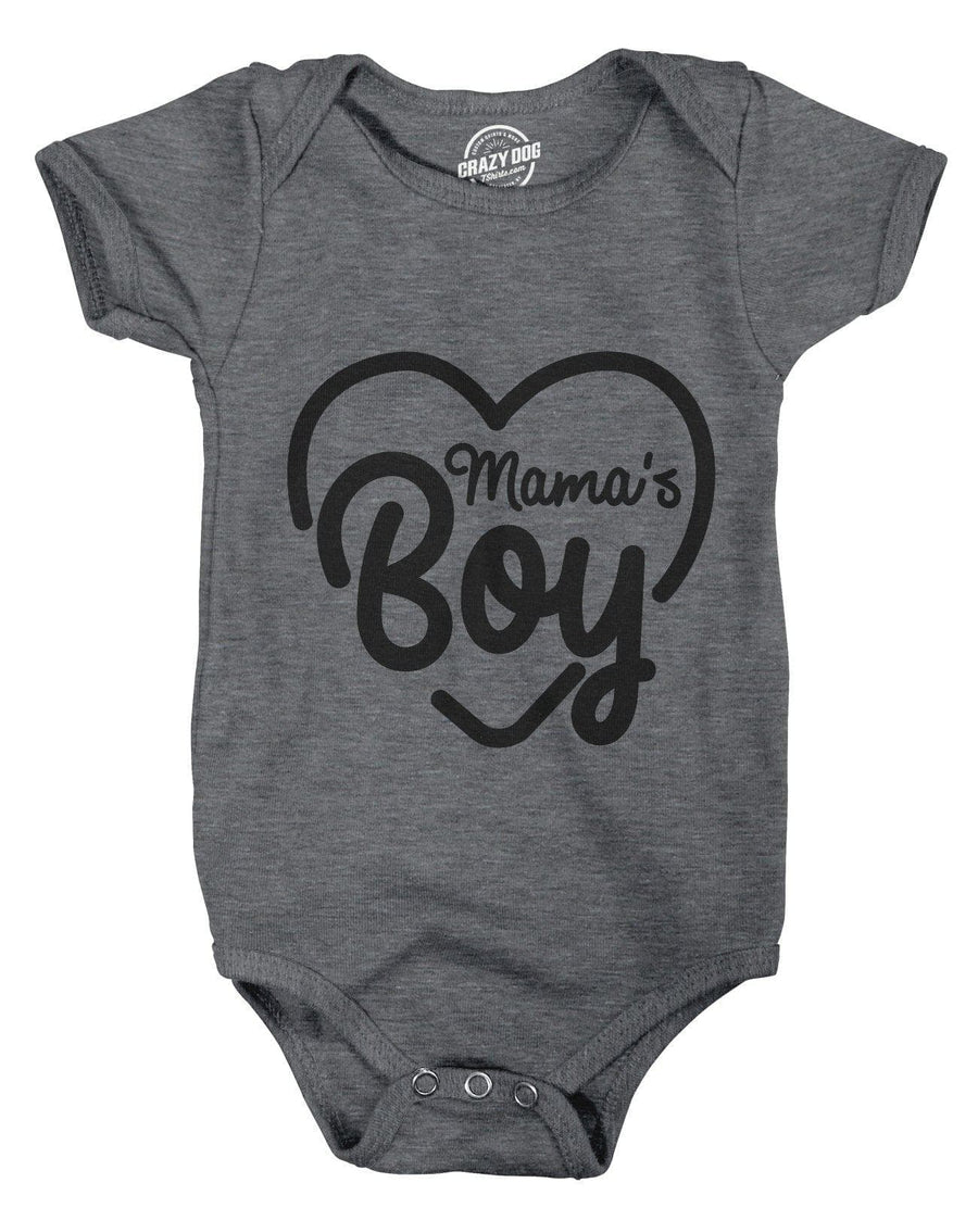 Mama's Boy Baby Bodysuit - Crazy Dog T-Shirts