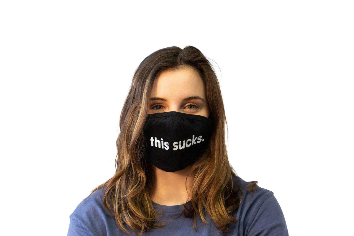This Sucks Face Mask Mask - Crazy Dog T-Shirts