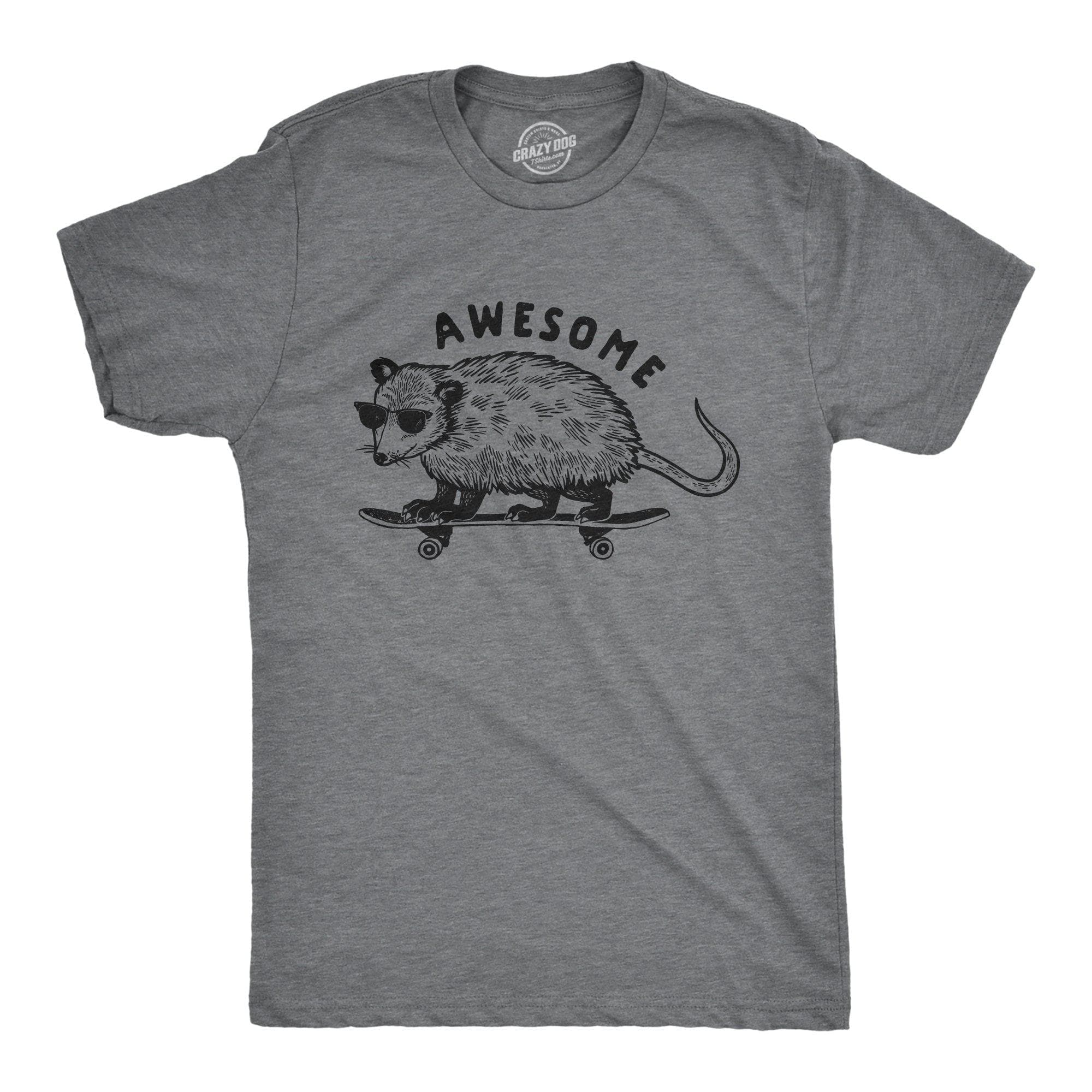 Awesome Opossum Men's Tshirt  -  Crazy Dog T-Shirts