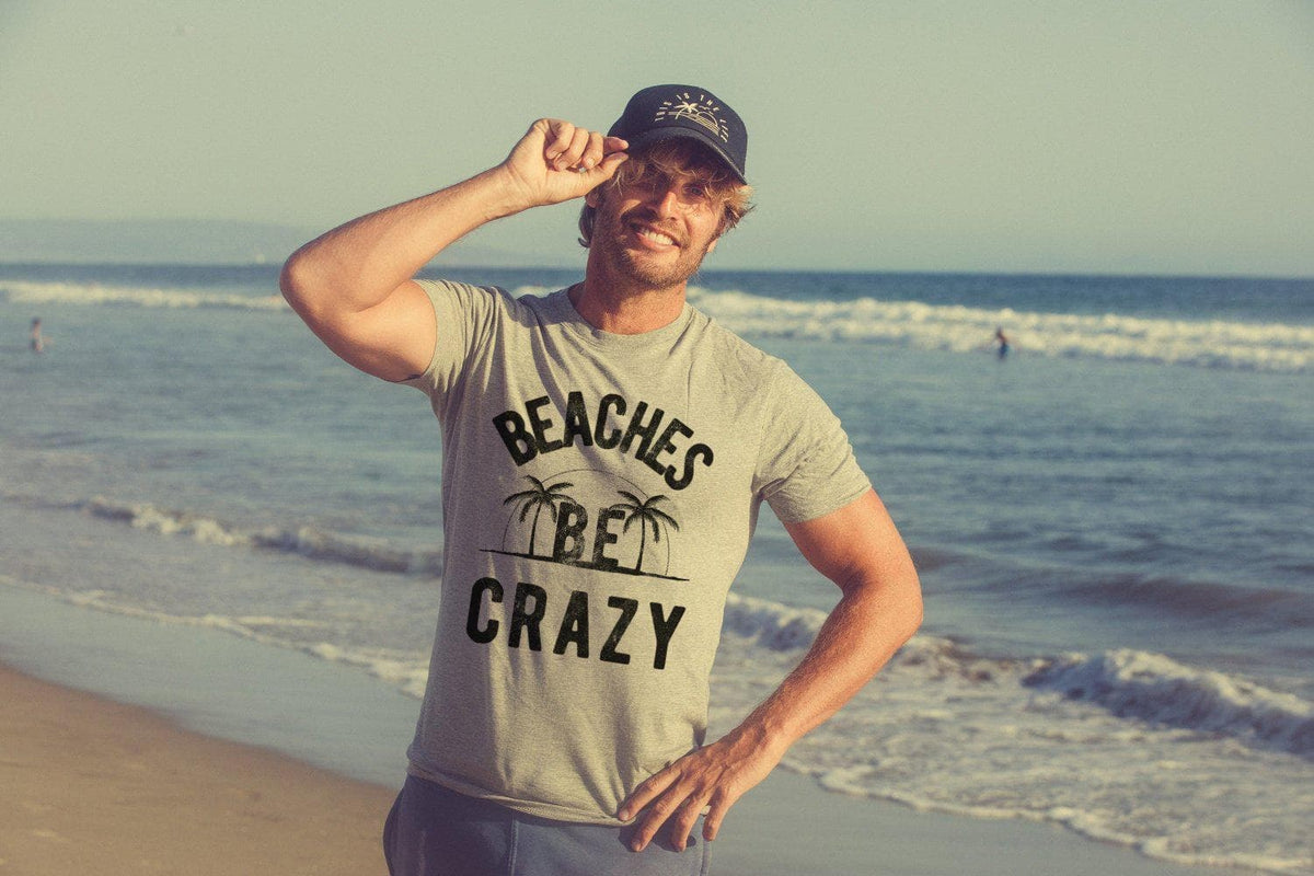 Beaches Be Crazy Men&#39;s Tshirt  -  Crazy Dog T-Shirts