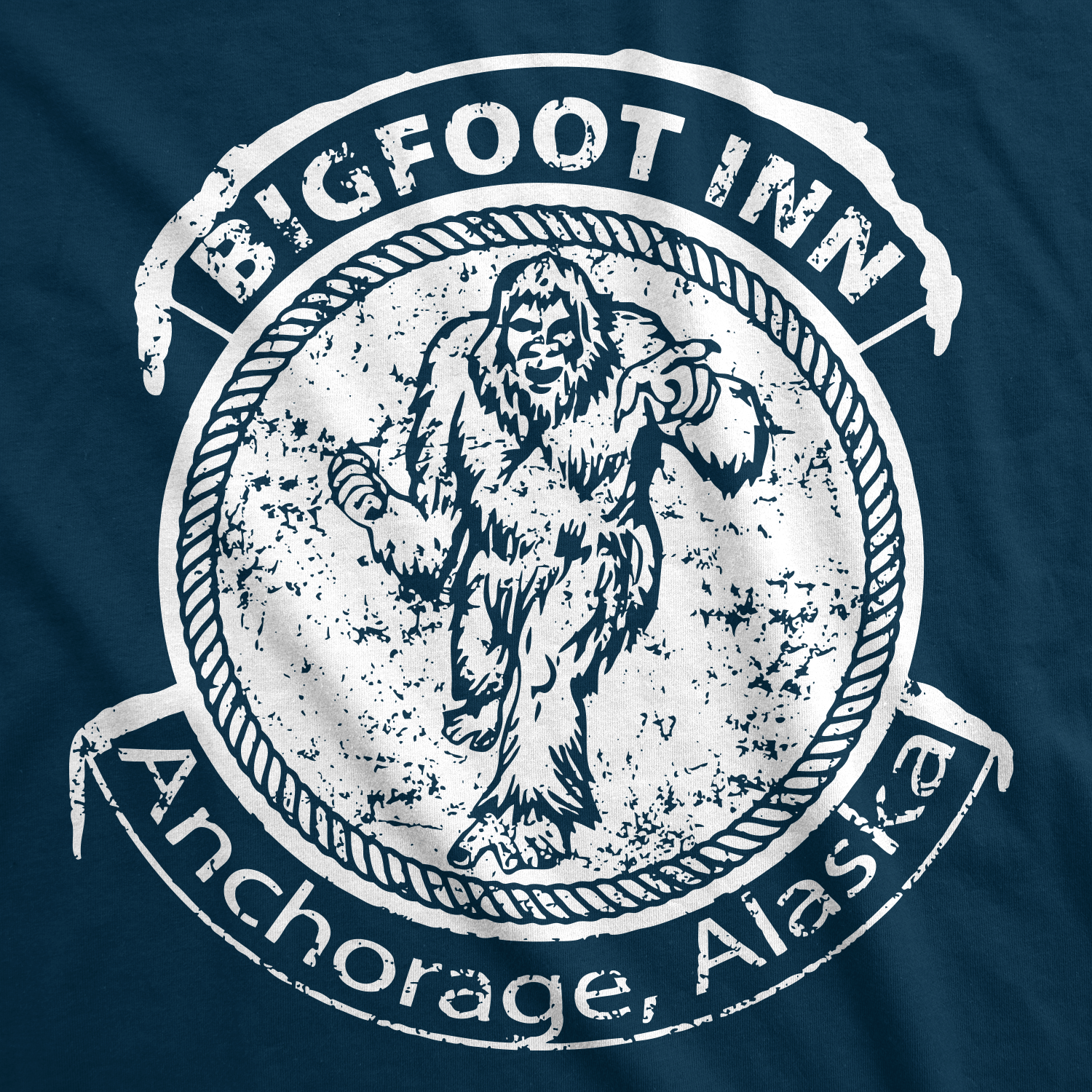 Big Foot Inn Men's Tshirt  -  Crazy Dog T-Shirts