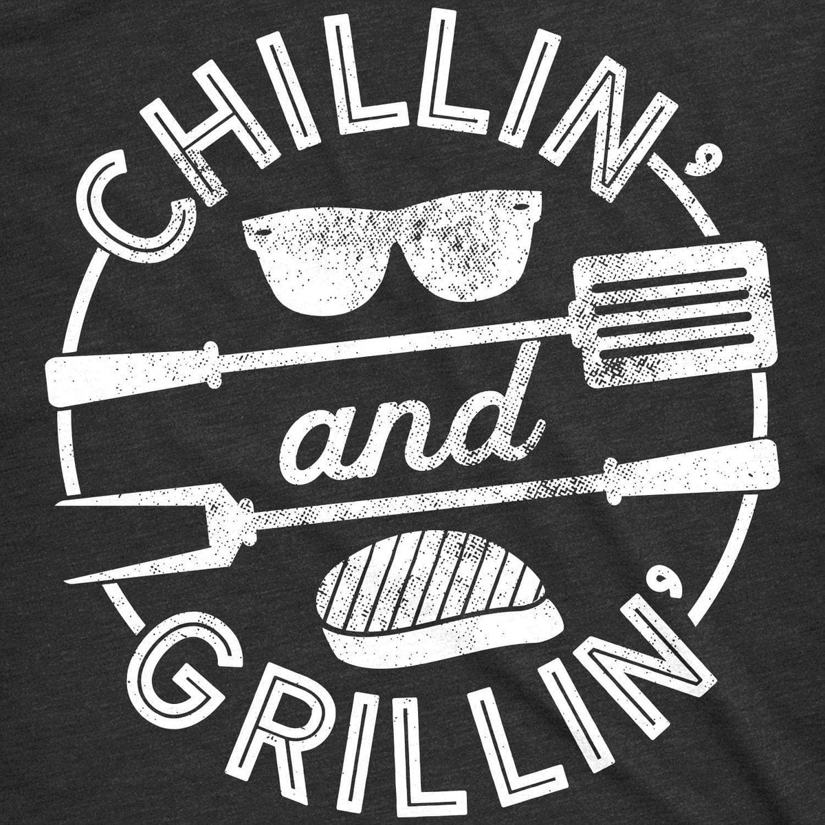 Chillin&#39; And Grillin&#39; Men&#39;s Tshirt  -  Crazy Dog T-Shirts