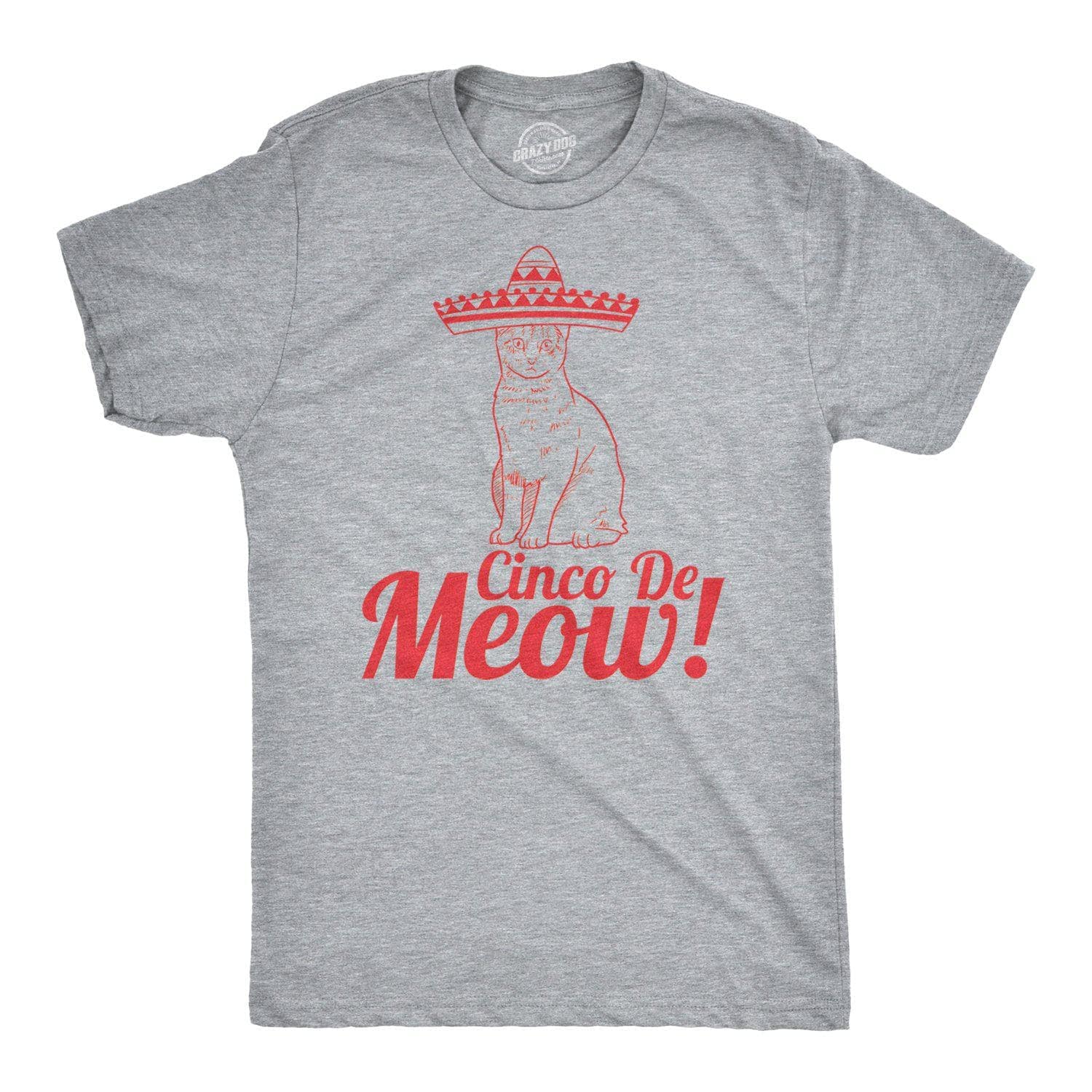 Cinco De Meow Cat Men's Tshirt  -  Crazy Dog T-Shirts