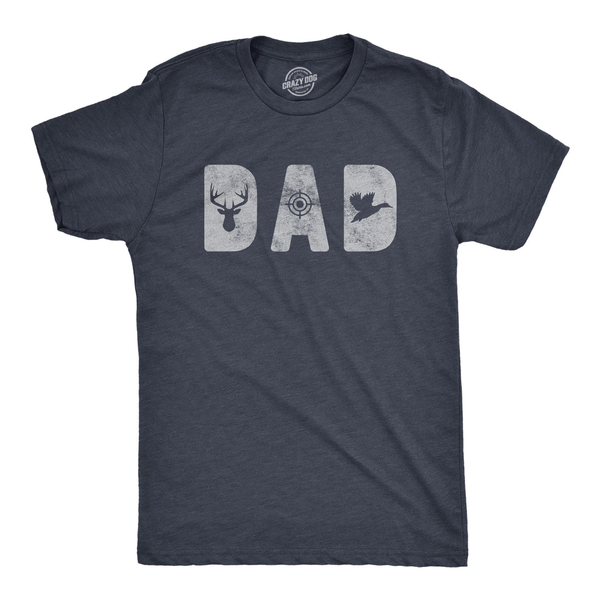 Dad Hunting Men's Tshirt - Crazy Dog T-Shirts