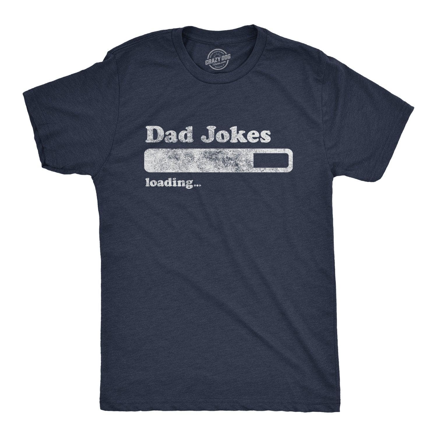 Dad Jokes Loading Men's Tshirt  -  Crazy Dog T-Shirts