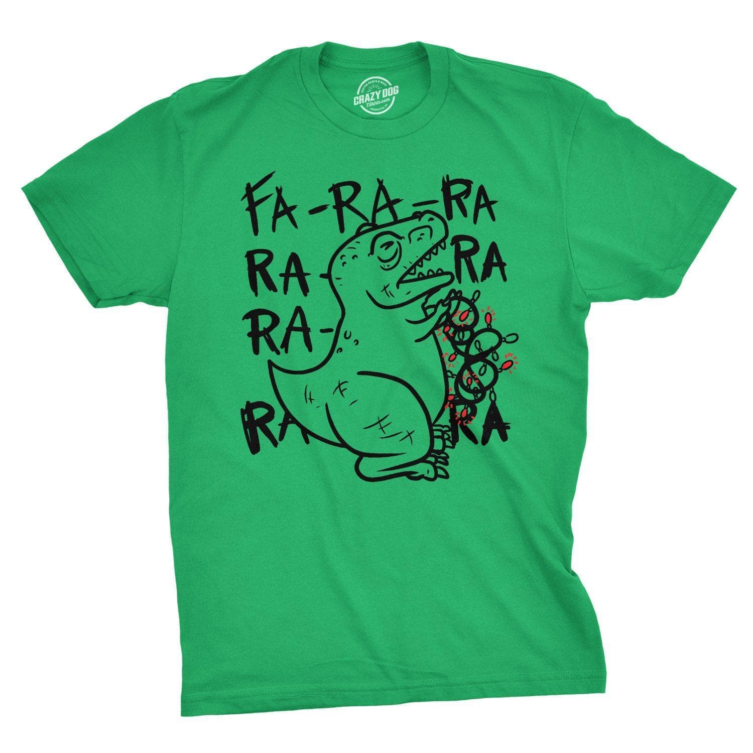 Fa Ra Ra Ra Ra T-Rex Men's Tshirt - Crazy Dog T-Shirts